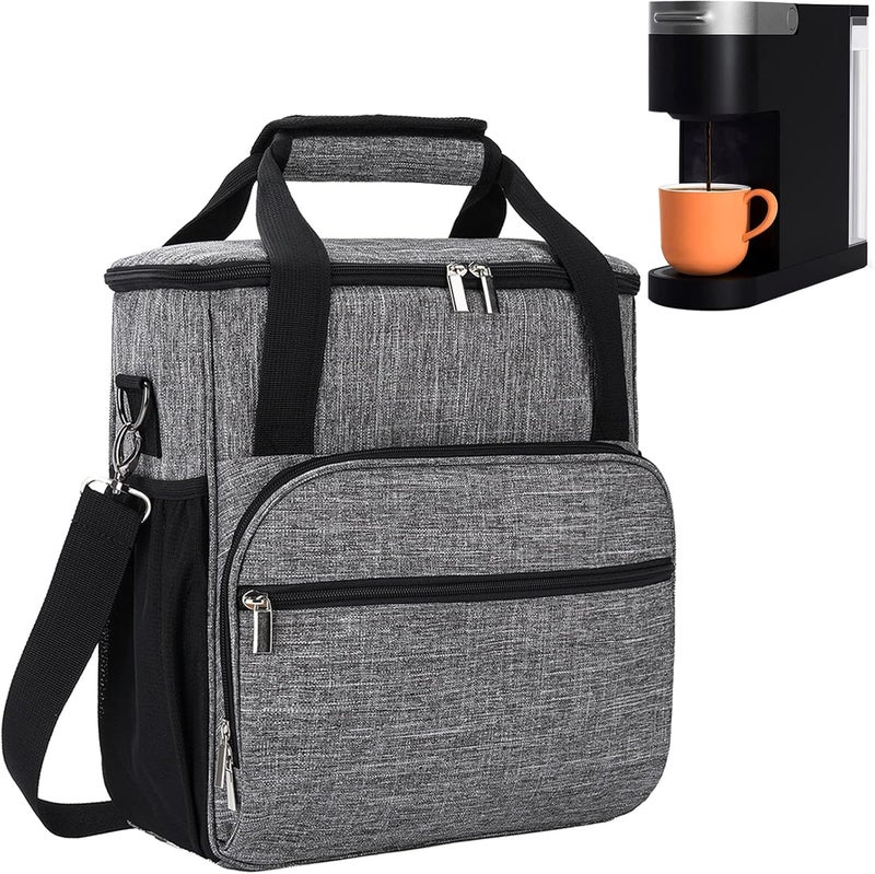 COVERQUE Coffee Maker Carring Bag for Keurig K-Slim/K-Express/K-Iced/Ninja PB041ST/Ninja PB051, Water Resistant Carry Case for Travel, Grey - Image 1
